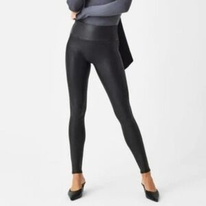 Spanx Black Faux Leather Leggings